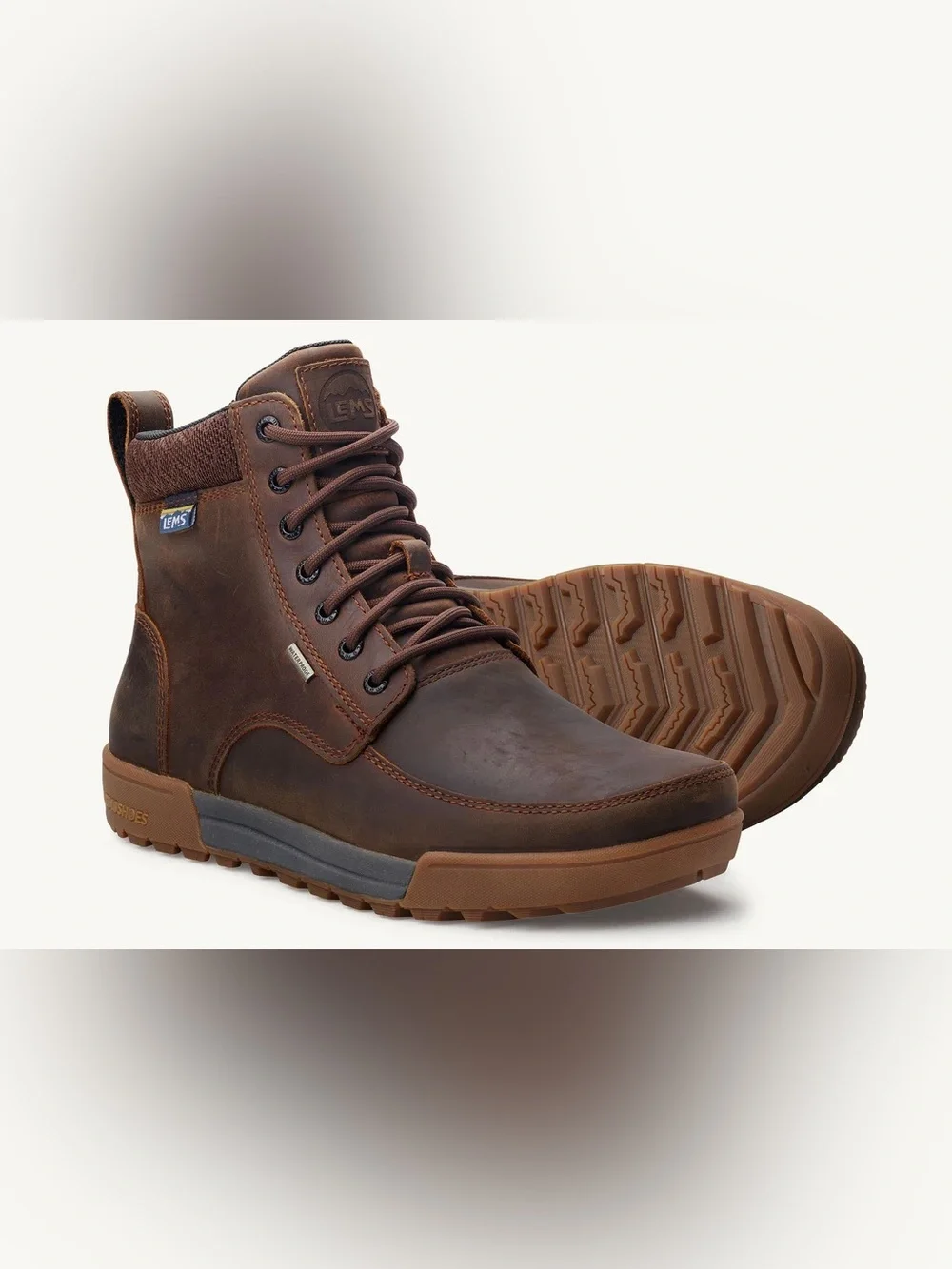 NEW Lems Shoes Men’s Boulder Summit Waterproof Leather Boots - 9.5